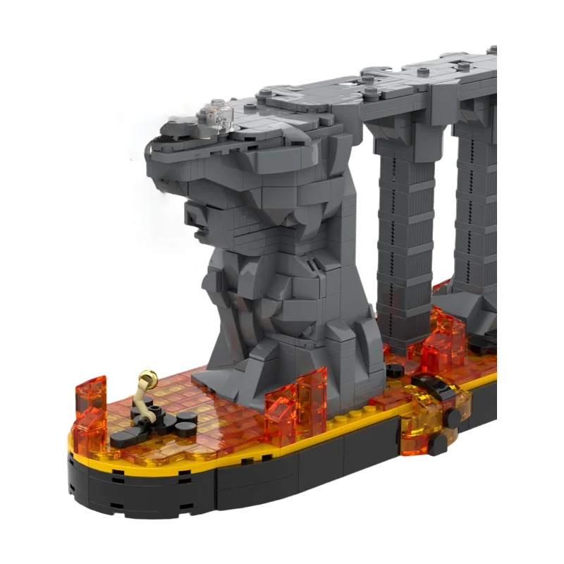 

The Fires of Mount Doom Alternate Build MOC, Fiery Volcanic Peak Landscape Model with Lava Base for Adult Collectors Display