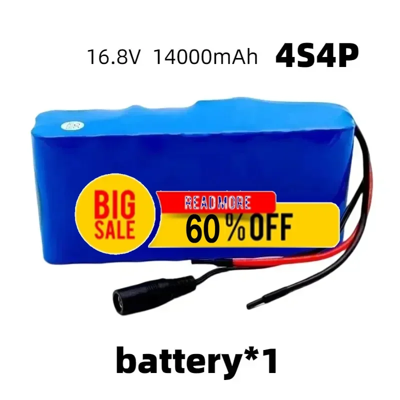 🌈🌈2026 New 4S4P 14.8V 14Ah 18650 lithium battery pack 16.8V LED night fishing light heater miner's light amplifier battery