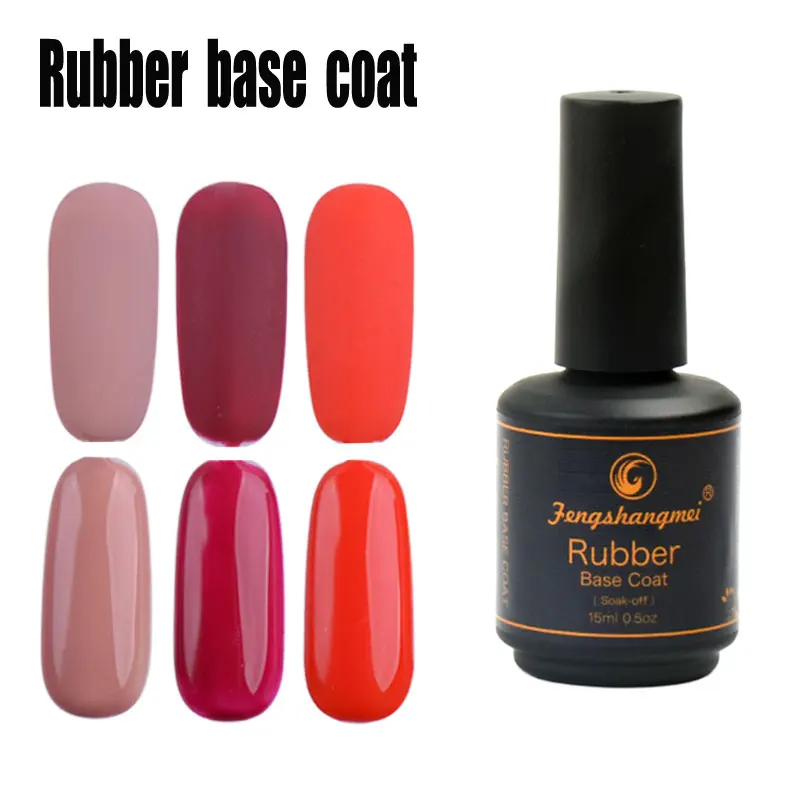 Rubber Top & Base Coat Gel 15ml Soak-Off UV/LED Nail Lamp Cured Seals Color for Long-Lasting Wear  for DIY Home Salon Manicures