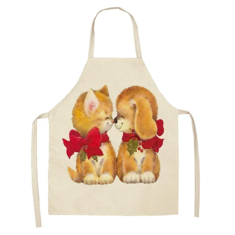 Christmas gift pattern goods for home kitchen customizable apron alpaca House cleaning Apron for children baking accessories