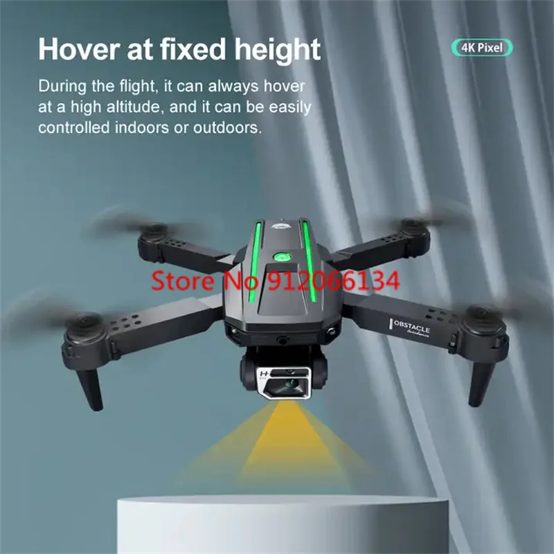 4K Foldable Remote WIFI FPV Control Drone 2.4G 360° Obstacle Avoidance Trajectory Flight Gravity Sensor Fixed Height RC Drone