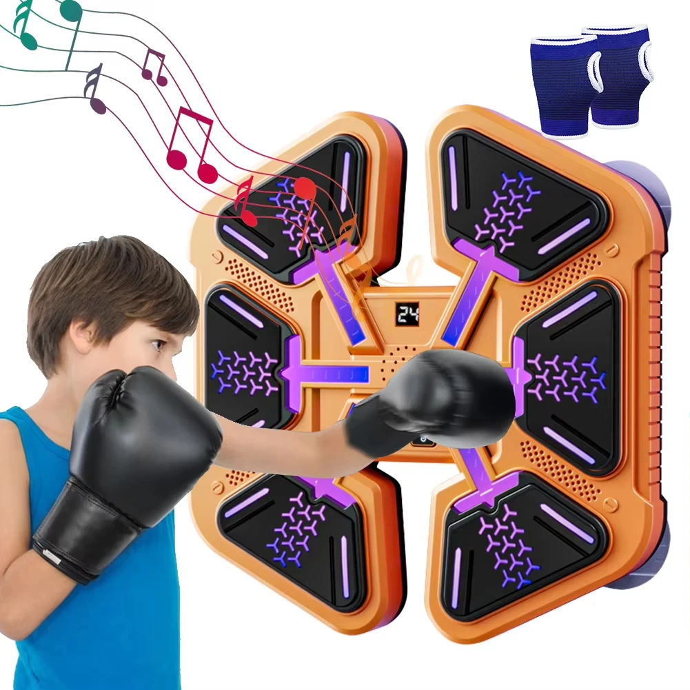 Music Boxing Machine Music Boxing Puncher Type C Charging Smart Bluetooth-Compatible Boxing Machine Wall-Mounted for Adults Kids