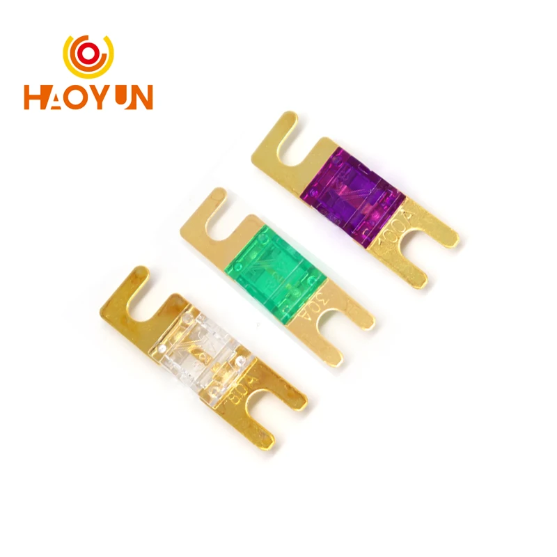 【5-1PCS】ANL Gold Plated Stud Car Fuses Mini Car Stereo Audio AFS Fuse 20A 30A 40A 50A 60A 70A 80A-150A 32V Auto Fuse Fuses Hot