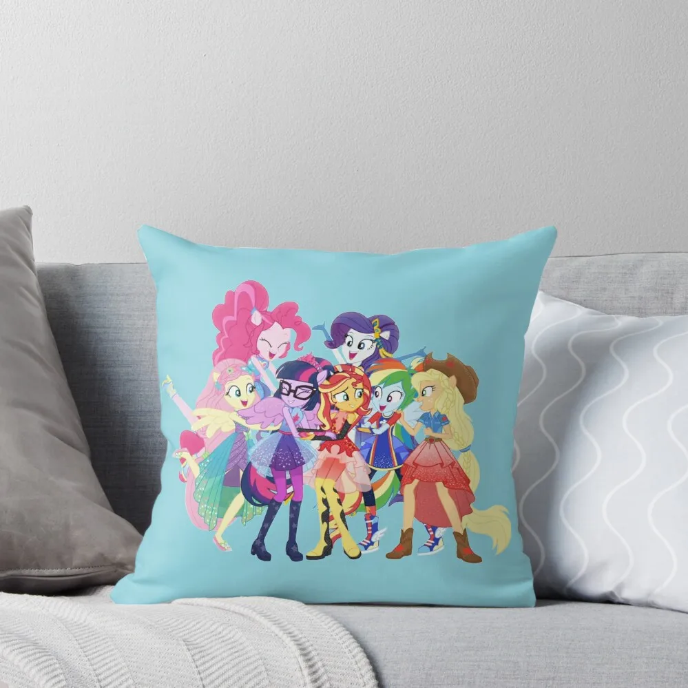 

Mane 7 Pony Power Throw Pillow Cushions Cover pillowcases for sofa cushions pillow