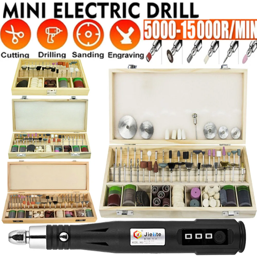 XMSJ Mini Drill Rotary tool 12V Engraving Pen With Grinding Accessories Set Multifunction Mini Engraving Pen For Dremel tools
