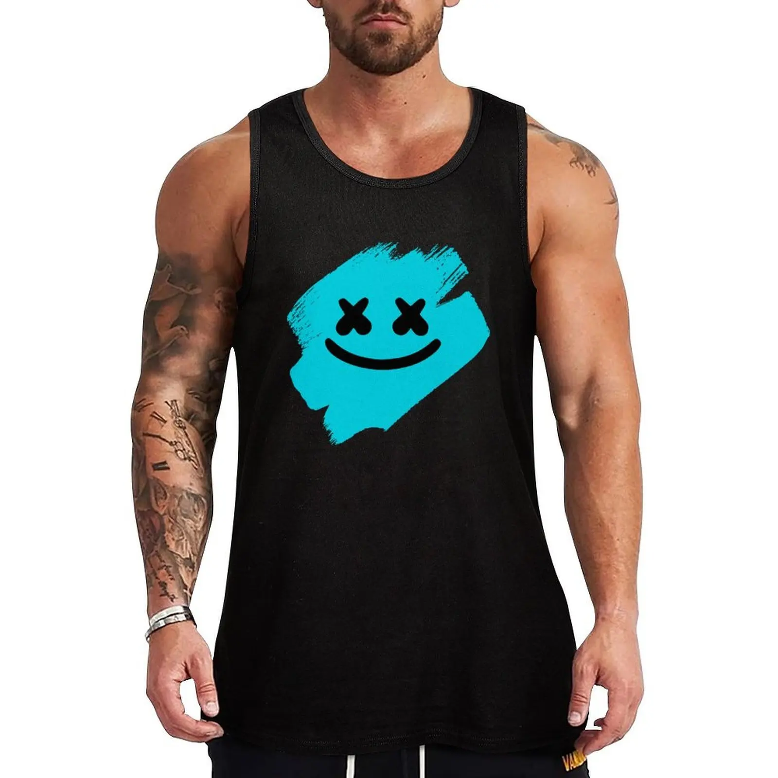 

Marshmello Tank Top sleeveless t-shirts for men anime top Gym clothes