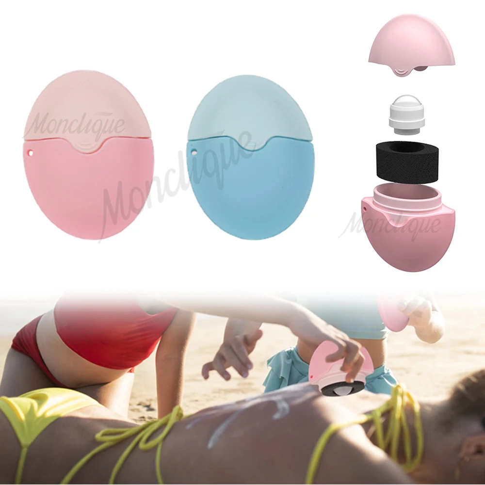 Silicone Sunscreen Applicator Roller Sponge Sub-bottling Portable Repeatable Filling Use Makeup Outdoor Travel Body Care Tools