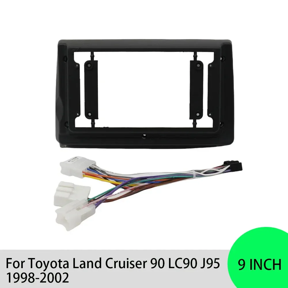 For Toyota Land Cruiser 90 LC90 J95 1998-2002 9 Inch Car Frame Fascia Adapter Android Radio Dash Fitting Panel Kit