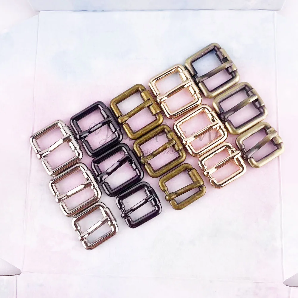 

10pcs Premium Diecast Adjustable Buckles for Faux Leather Crafts - Antique Bronze Golden, Metal Pin Fasteners for DIY Bags &Belt