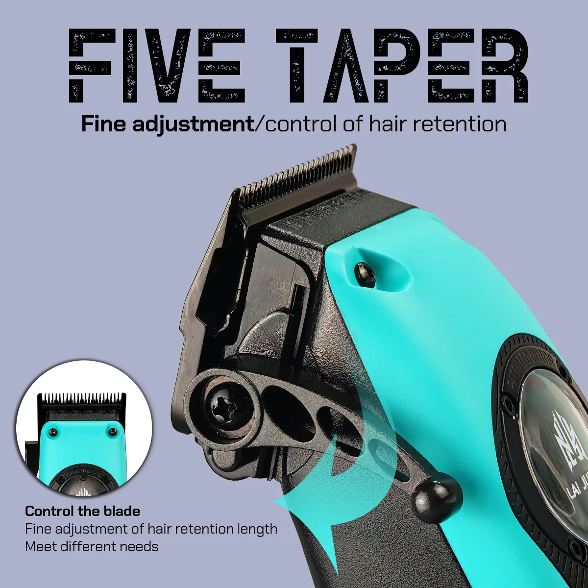 BRDCLIP ماكينة قص الشعر الكهربائية الاحترافية BRD 951 محرك ناقلات 12000 دورة في الدقيقة مع قاعدة ماكينة تشذيب الشعر للرجال