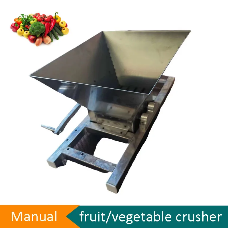 Small Fruit Pressing Machine 304 Stainless Steel Fruit Vegetable Crusher Hand-operated Bread Breaker Strawberry Crusher