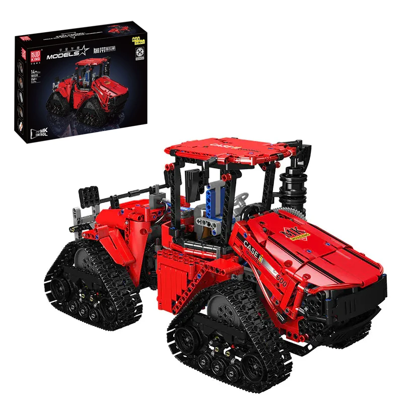 Técnico MOC 35270 MouldKing 18020 Control remoto Tractor sobre orugas neumático modelo de coche 1698 Uds bloques de construcción juguetes rompecabezas de ladrillo