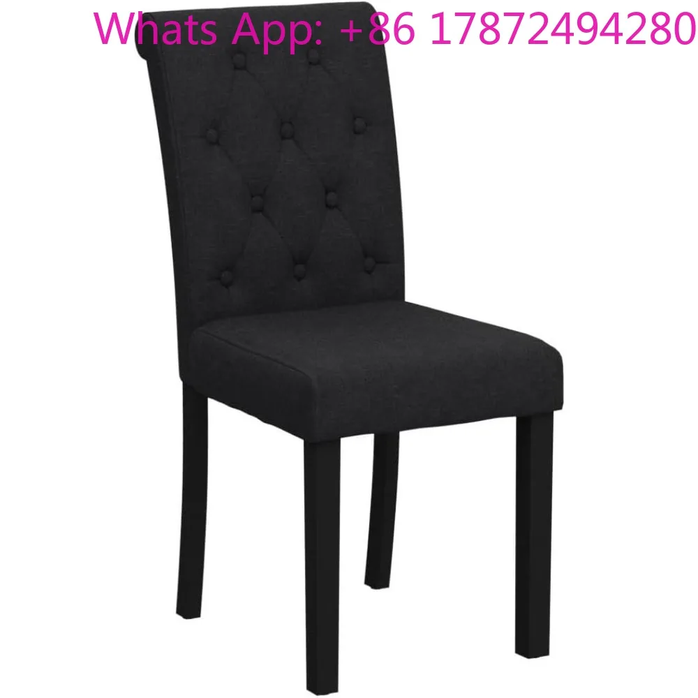 Set of 6 Upholstered  Dining Chairs with Button-Tufted Details