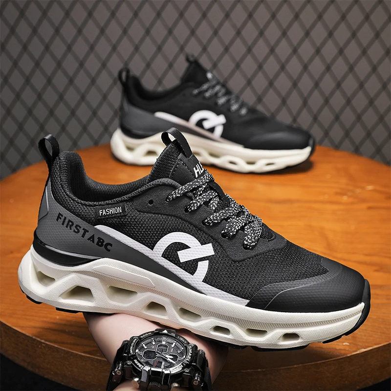 

2025 Spring and Autumn Sports Shoes Men's Travel and Leisure Shoes Breathable Mesh Running Shoes Men's Shoes