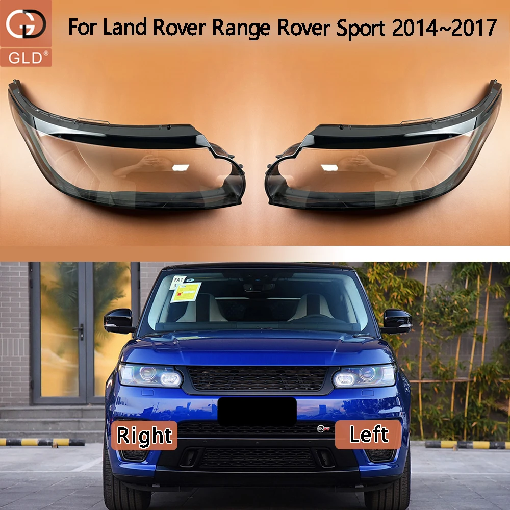 For Land Rover Range Rover Sport 2014 2015 2016 2017 Headlamp Transparent Lampshade Shell Masks Headlight Cover Lens Plexiglass
