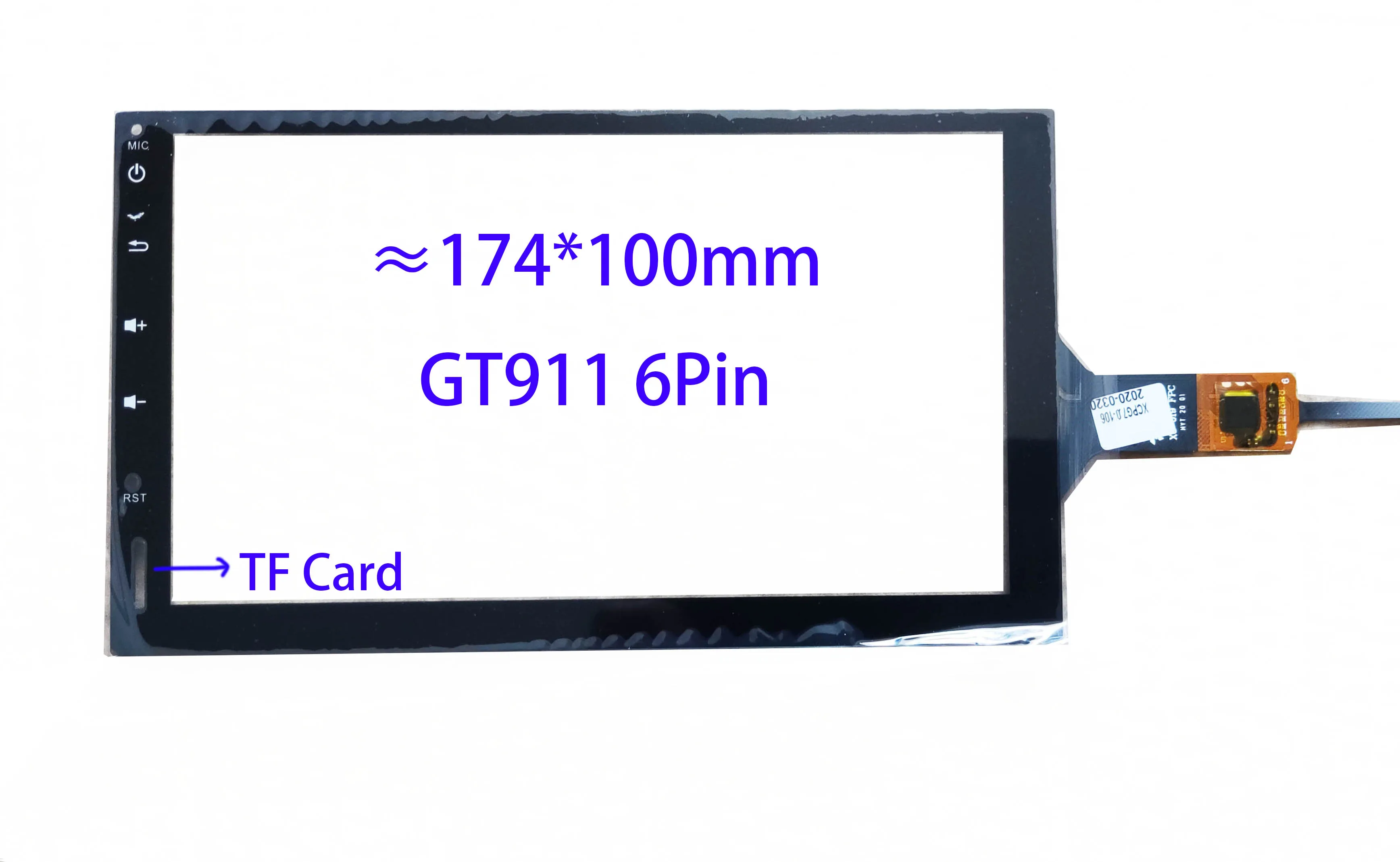 Digitalizadores de sensores de 7 pulgadas, pantalla táctil de 174x100mm, 6 pines, GT615, LXH820-150-FPC, LXH-TPC0037-677-V3 H, LXH-TPC0013-0021-V5,