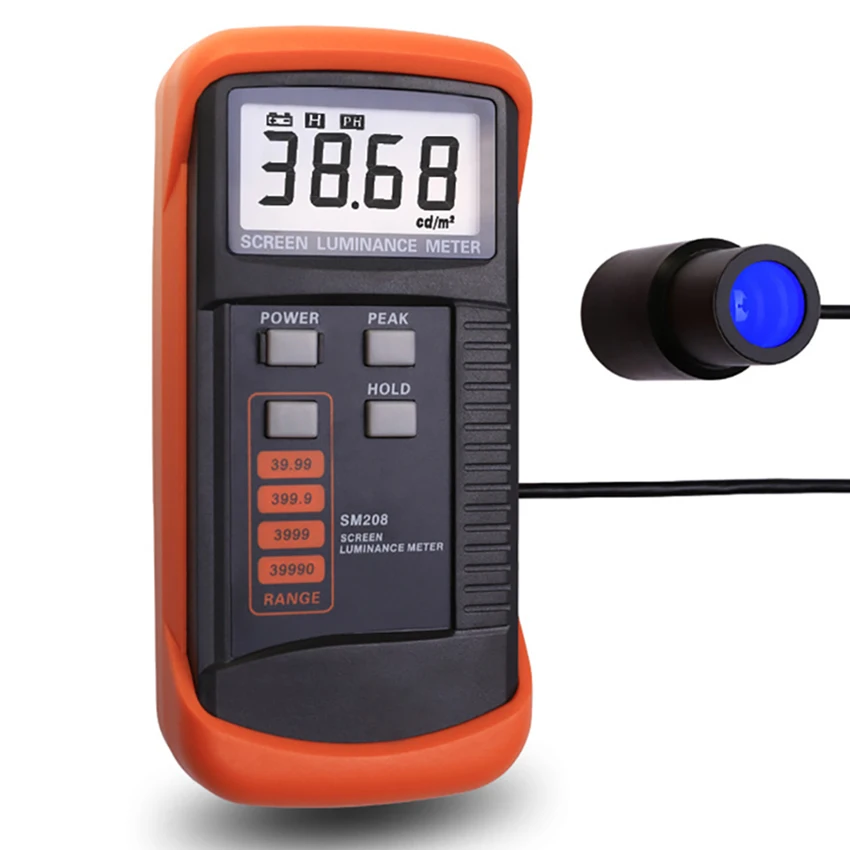 SM208 Screen Brightness Meter Portable Luminance Meter with Mini Light Detector 0.01-39990cd/m