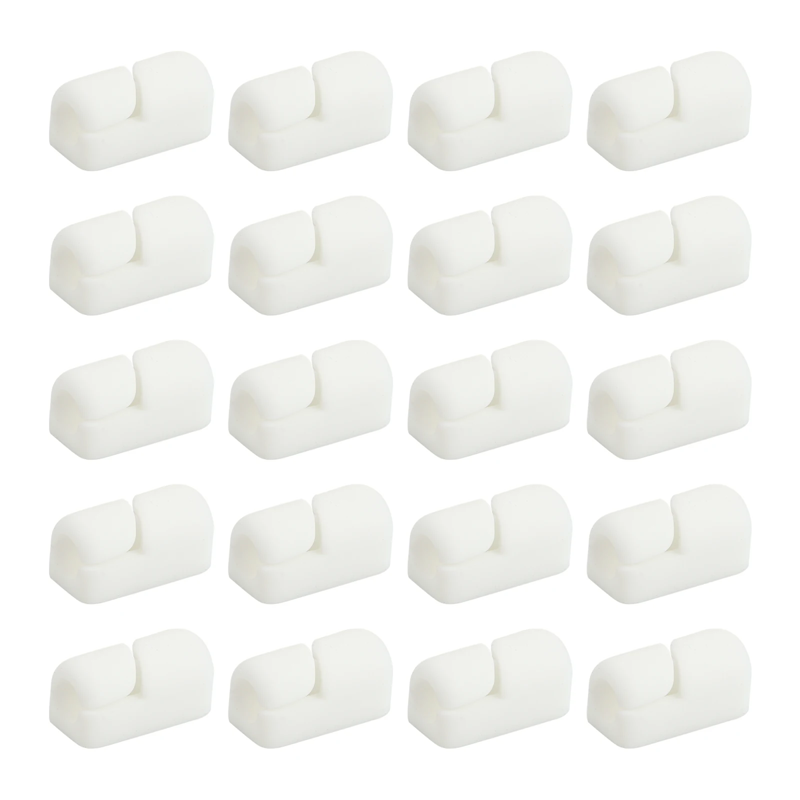 

20 pcs Cable Clips Wire Management Charging Cable Retention Laptop Clamp Silicone Gel Durable Practical Desk Organizers