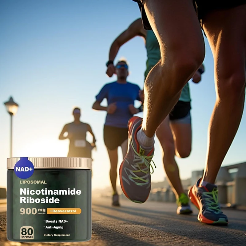 NAD+Supplements - Liposomal Nicotinamide Nucleoside, Resveratrol, Quercetin Anti Aging, Energy, Focus Support -80 capsules