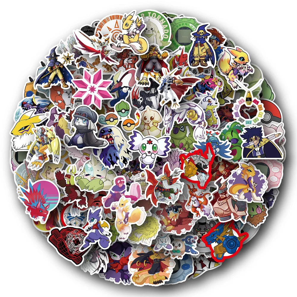 10/30/50/100pcs Anime Digimon Adventure Stickers Yagami Taichi Decals Skateboard Laptop Phone Car Cool Kids Cartoon Sticker Toys