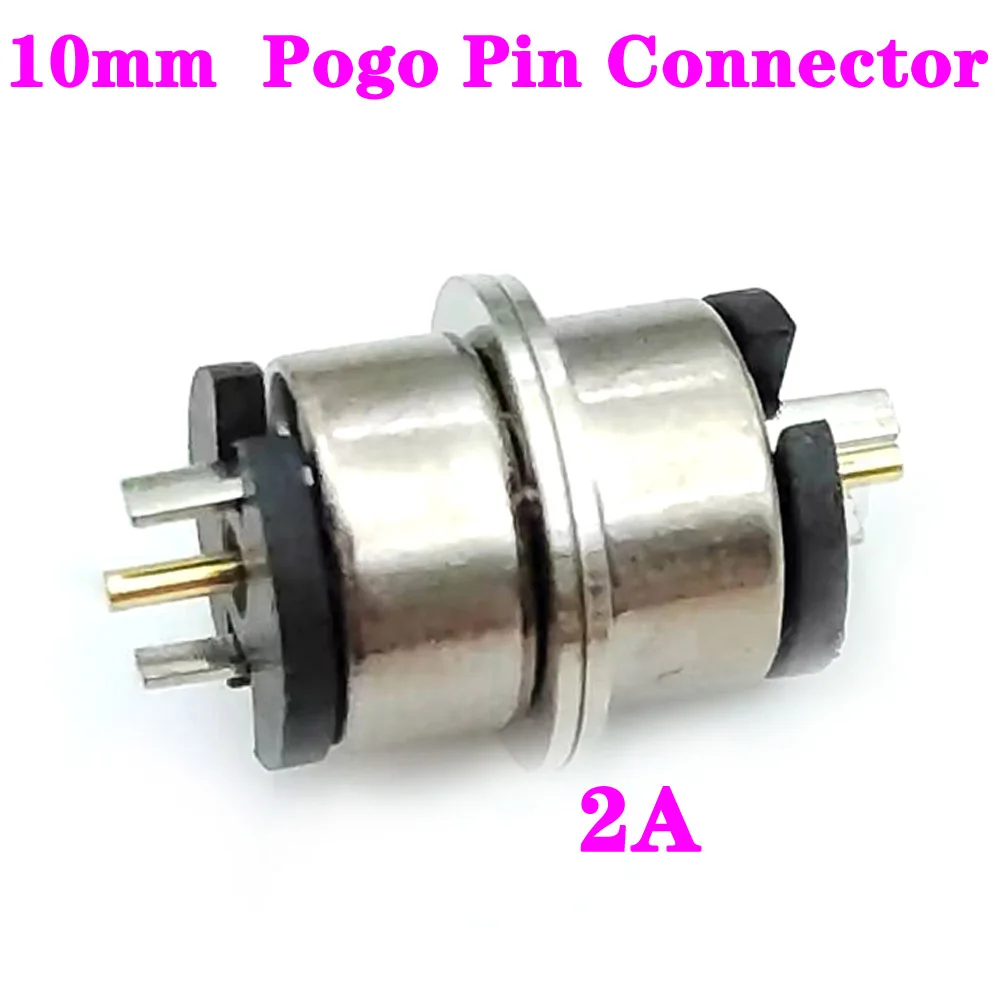 1Sets 10mm Waterproof Magnetic Spring Loaded Pogopin Male Female Square with Screw Holes Pogo Pin Connector