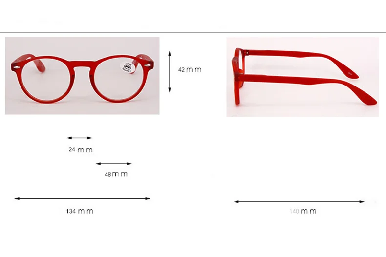 Frauen Männer Leopardenmuster Lesebrille 0 ~ + 4,0 Runde Rahmen zum Lesen Weibliche Mode Vintage Klare Brillen – Detail 2