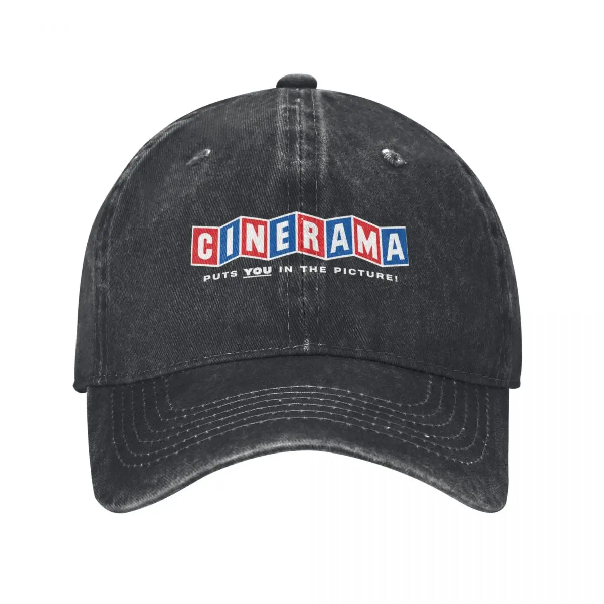 

Vintage Cinerama - 'Puts YOU In The Picture' (White) Baseball Cap fashionable Dropshipping Designer Man Women's
