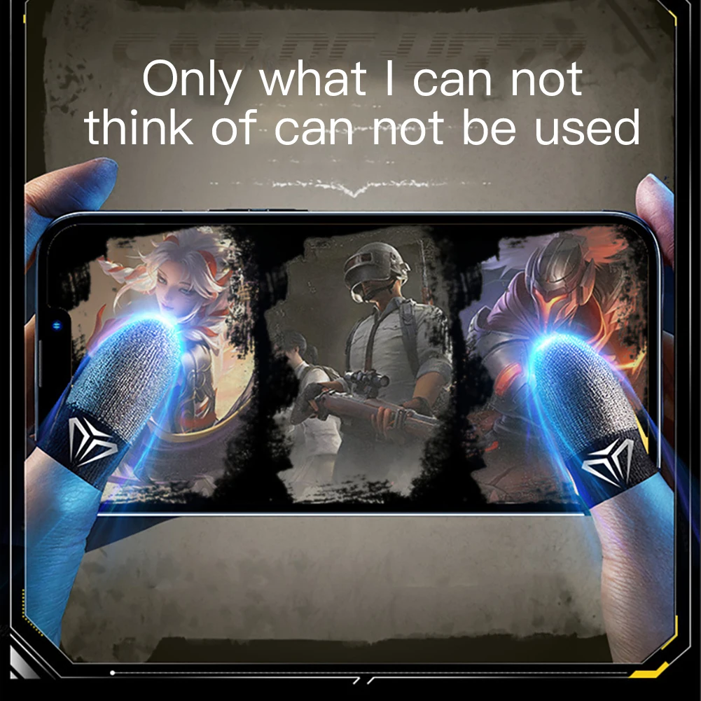 2Pcs Mobile Game Fingertip Gloves Sweatproof Anti-slip Touch Screen Finger Sleeve Breathable Gaming Fingertip Cover For Gamer