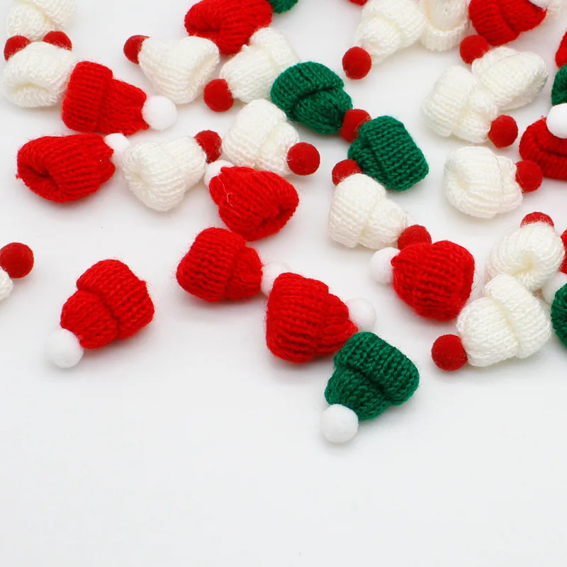 5pcs/set Mini Knitted Christmas Hat Multiple Styles To Choose From Suitable For Mini Toy Dolls Wear DIY Decorative Christmas Hat