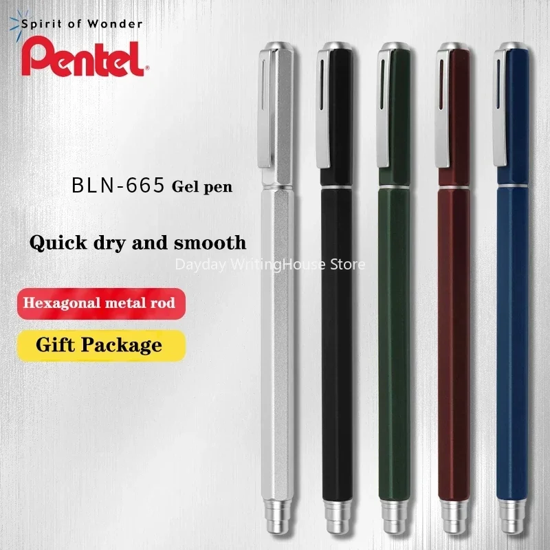 

1 шт. гелевая ручка Pentel 0,5 мм BLN665, металлическая игла, строительная ручка, быстросохнущая Водяная ручка, канцелярские принадлежности, подарок