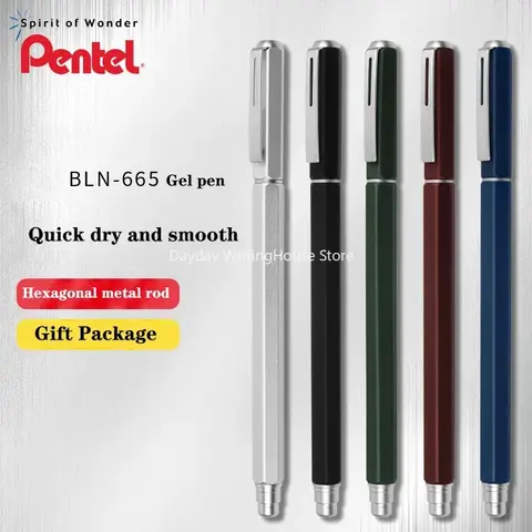 1 st Pentel gelpenna 0,5 mm BLN665 metallnålspets kontorspenna studentexamen med snabbtorkande vattenpenna brevpapper present 10 best sales pentelpenna - №7