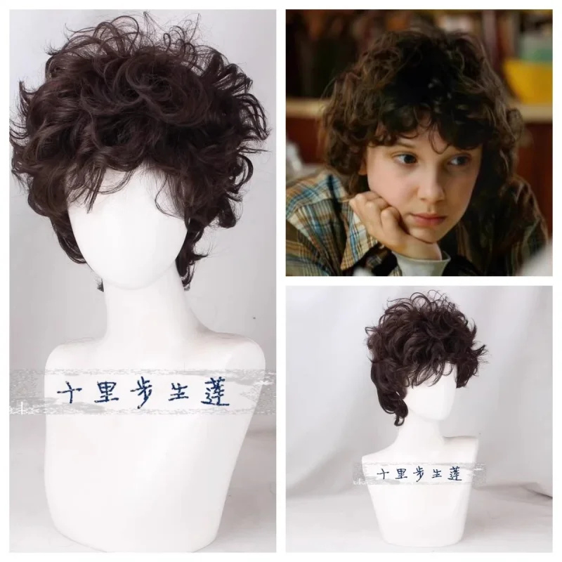 2026 TV 4 Strange Movie Eleven Cosplay Wig Eleven 11 Short Heat Resistant Synthetic Hair Halloween Party Role Play