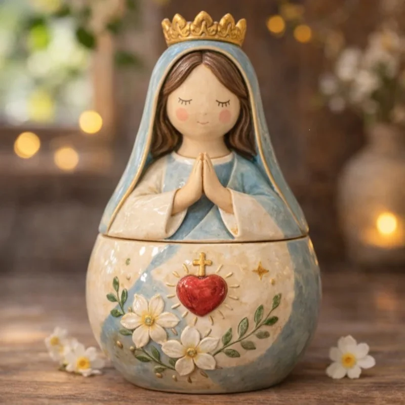 Figurine de boîte à prières en résine faite à la main, miniature décorative pour la maison, artisanat DIY, maison de poupée, jardin féerique, cadeaux