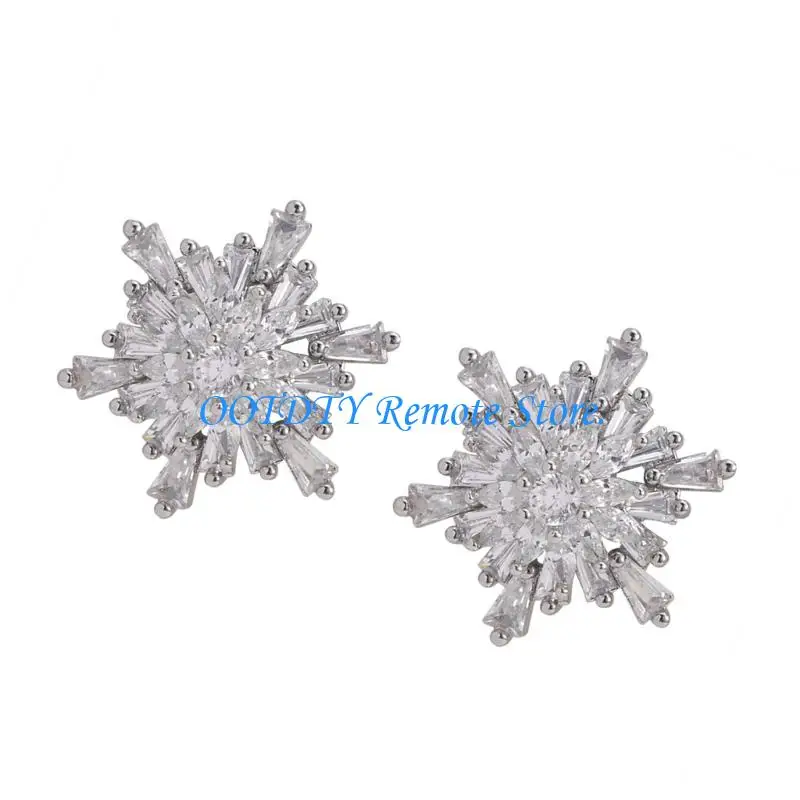  Revolving Earphone Holder Glittering Snowflakes Ornaments Strong for FreeClip Use