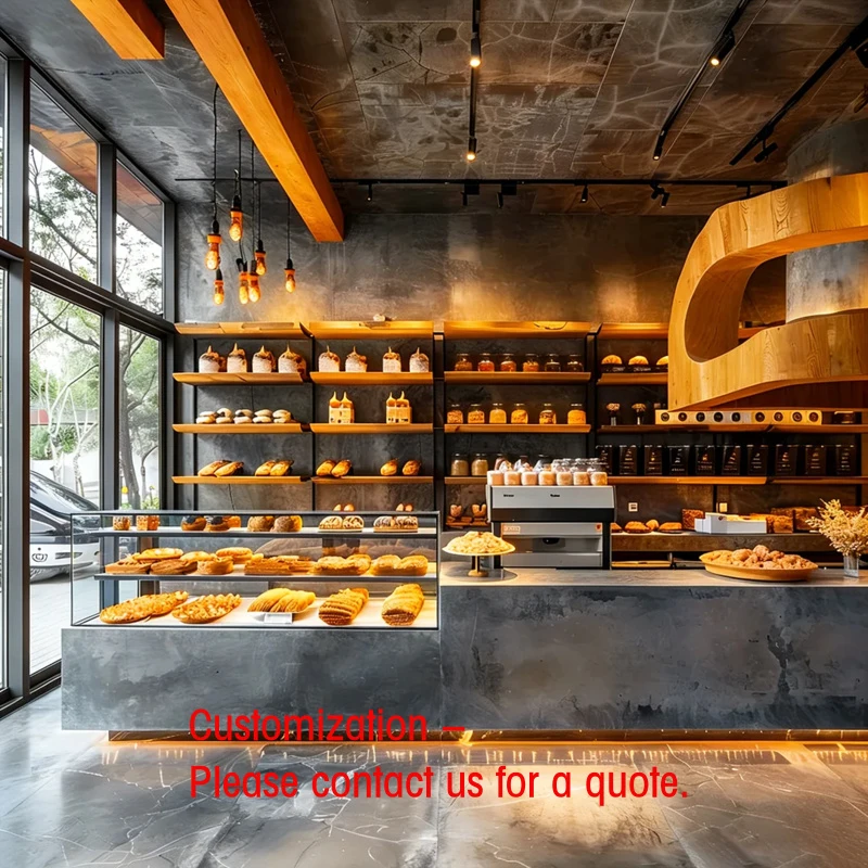 custom.Cement/antique Metal Texture Solid Wood Environmentally Friendly and Manageable Furniture Display Table