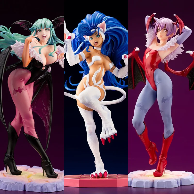 

Darkstalkers Morrigan Aensland Lilith Felicia Anime Action Figures Sexy Girl Statue PVC Model Figure Xmas Model Collection Gifts