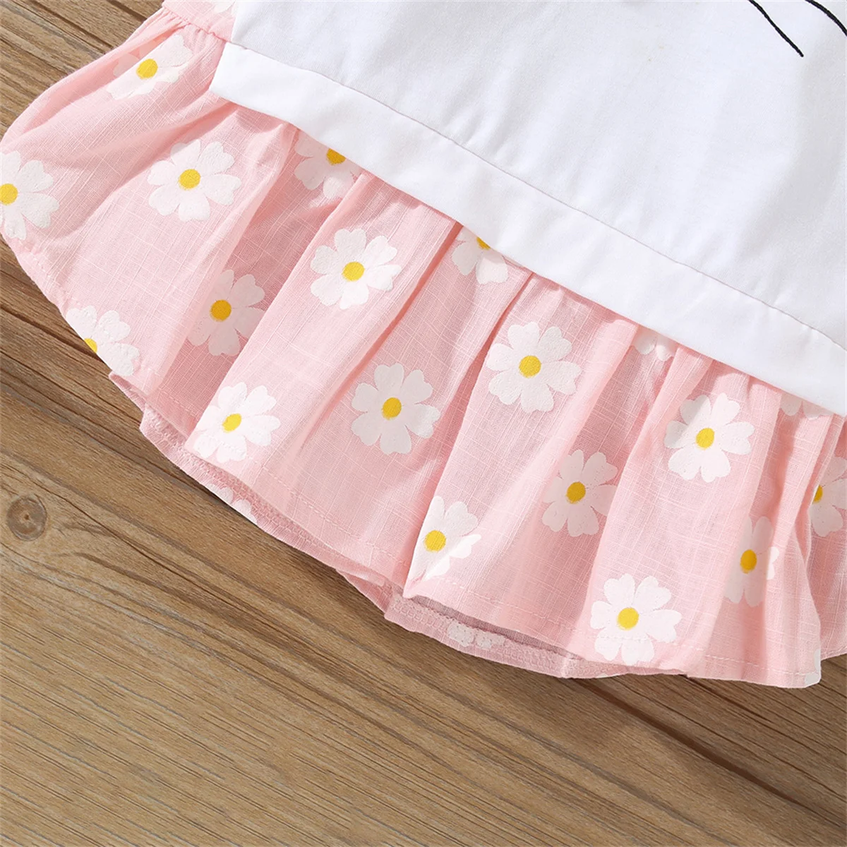 Flower Cat Print Infant Dress Summer New Girls\' Baby Short Sleeve Dress Cute Girl Children\'S Clothing