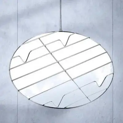 

20Cm Stainless Steel Meat Net Grilling Rack Round Fish Roast Rack Bbq Grill Pizza Baking Tool Even Heat Distribution Durable