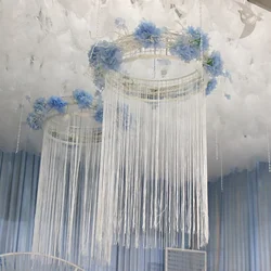 Ferris Wheel S White Wedding Props, Ceiling Decoration Line, Curtain Iron Ring Garland, S-Shaped Curtain Rod