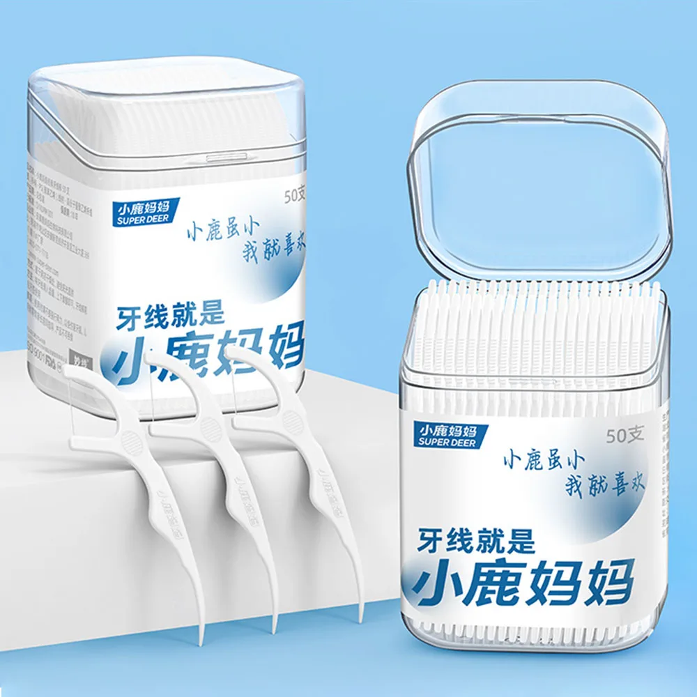 

Super Deer Dual-use Dental Floss Toothpick High-quality Stain Removal Dental Flosser Cleaning Between Teeth Oral Care Tool