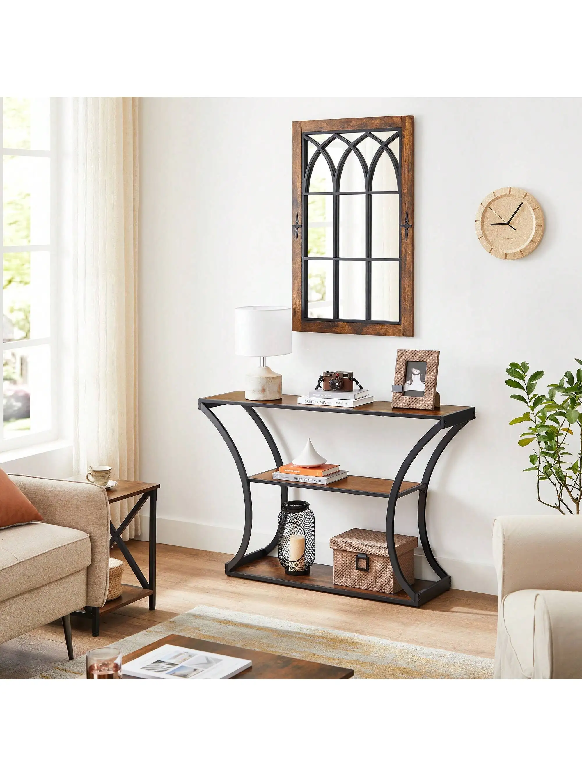 VASAGLE Console Table con Gambe Curvate: La Soluzione Perfetta per lo Spazio Moderno e Industriale