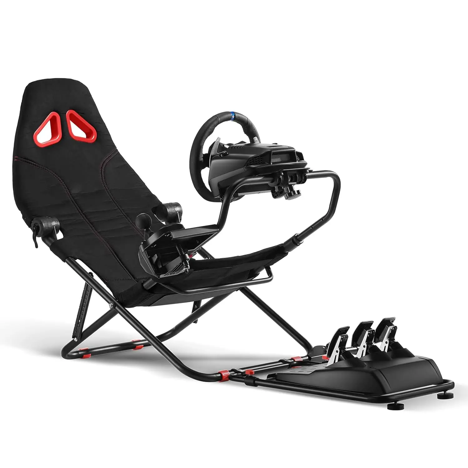 Racing Simulator Cockpit for G920 G29 G923, Foldable Racing Simulator for Thrustmaster T248X T248...TX Xbox PS5 PS4 PC (Black)