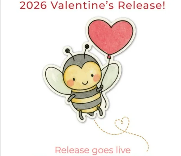 January 2026 Valentine Candy Hearts Love Bee Kissing Booth Metal Cutting Dies Clear Stamps for DIY Supplies Scrapbook New - view 4