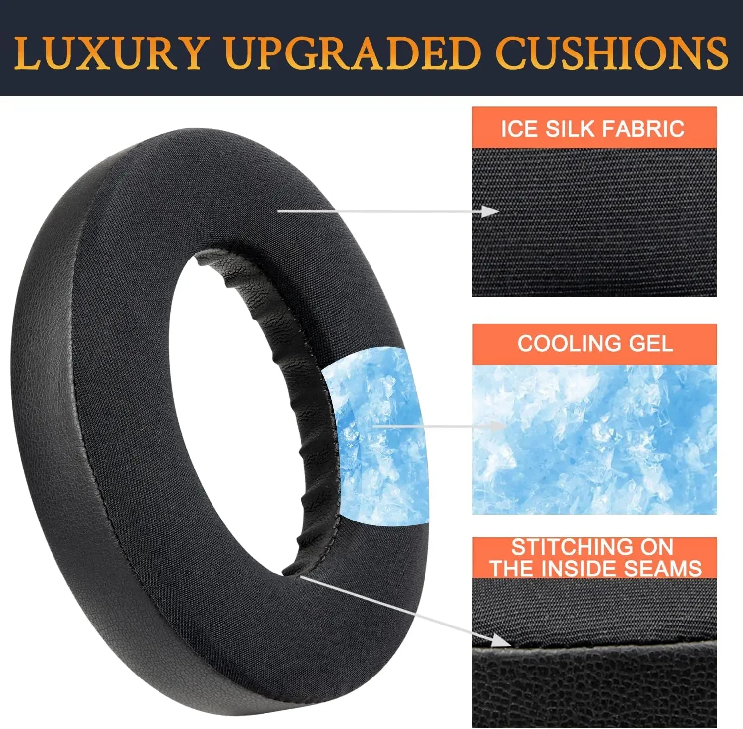 

Cooling-Gel memory foam Ear Pads Pillow Cushion Cover for Bose 700 (NC700) Wireless Memory Foam Cover Earpads Headphone