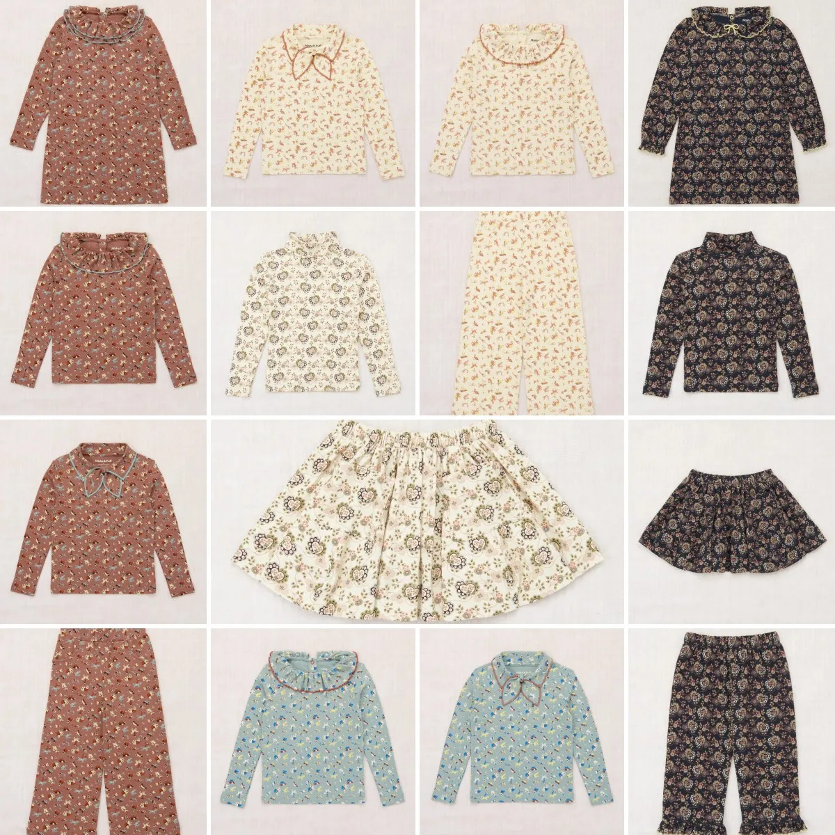 

AW25 New MP Toddler Kids Girls Flower Lace Bottom Long Sleeve T Shirts Top Pants Baby Girls Dress