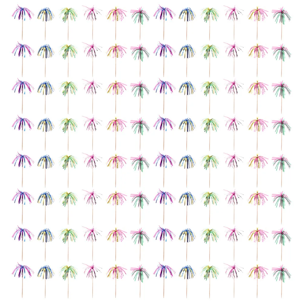 

200pcs Party Decoration Picks Wooden Fruit Forks For Cake Pudding Bread Coffee Cocktail Wine Milk Tea Serving Tools Bar Supplies