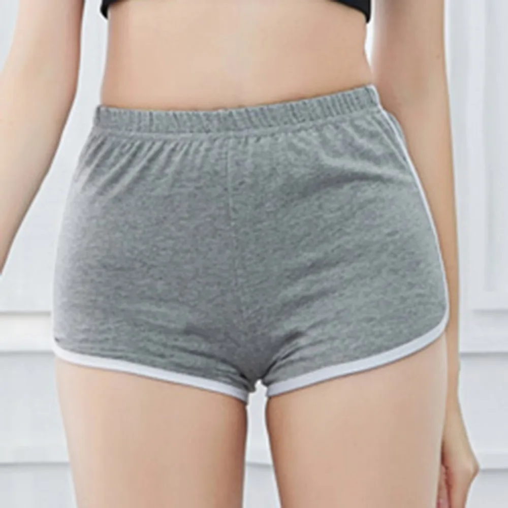 

Женские спортивные шорты из смеси хлопка для занятий йогой в тренажерном зале и бегом — размеры с эластичной талией S-XL зеленого, розового, серого, черного цвета