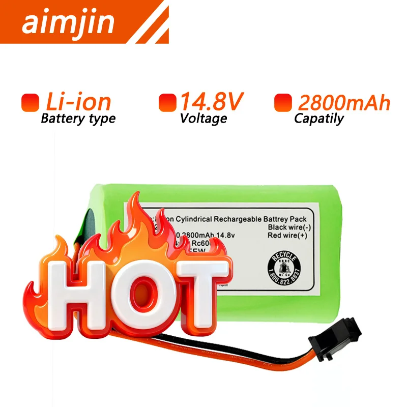 🎠14.8V 2800mAh 18650 Battery For Deebot N79S, N79, DN622, Robovac 11, 11S, 11S Max, Conga Excellent 990, IKOHS S15🛡️