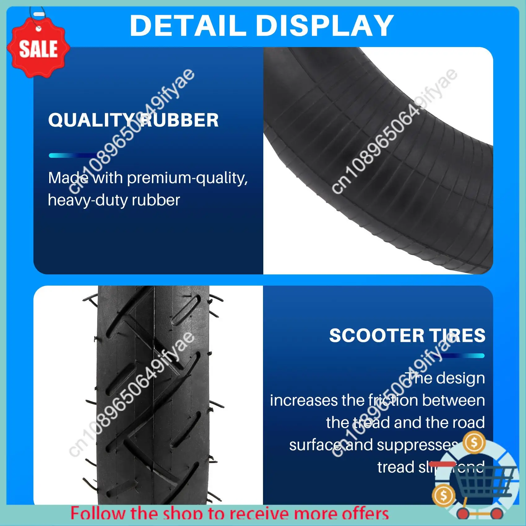 

Y67A-10 дюймов 10X2,125 шина для электрического скутера, балансировочная ховерборд, самосамокат, износостойкая шина 10X2,125