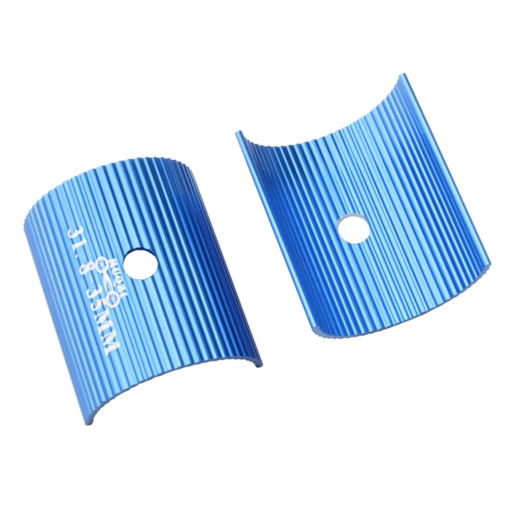 

2pcs Bike Handlebar Shim Aluminum Alloy Durable Adapter Conversion Sheet Reducer Stem Standard Size Handlebars Proper Diameter